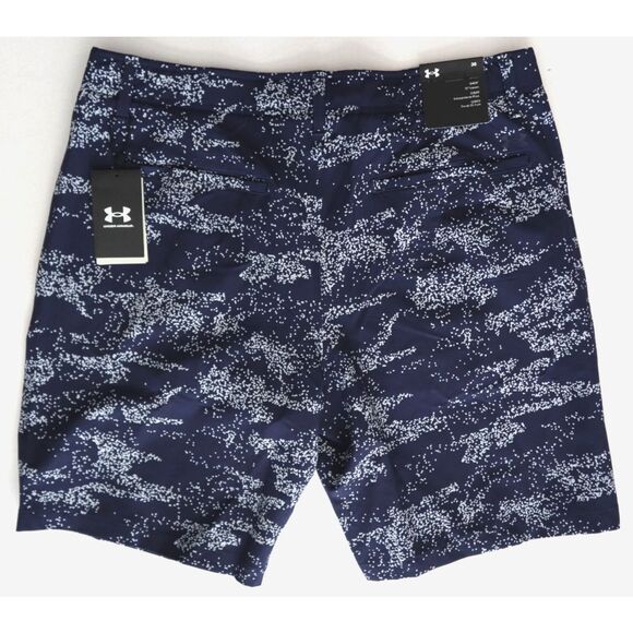 Under Armour 1377303-415 Men's Sz 36 Navy Blue UA Golf Printed 10" Shorts - Picture 2 of 9